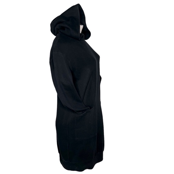 WHO WHAT WEAR Long Sleeve Black Longevity Hoodie Dress Women's Size XS - Picture 8 of 16